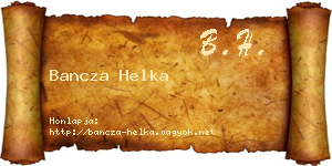 Bancza Helka névjegykártya